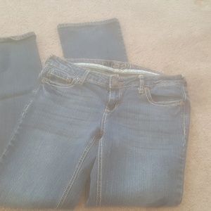 Pants dark washed colored